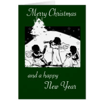 De Noël grusskarte : Des anges musuzieren Carte De Vœux