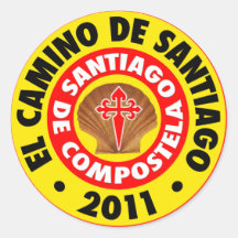 De Santiago 2011 EL Camino Runder Aufkleber