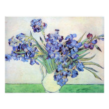 De Van Gogh toujours la vie : Vase avec des iris Bristol