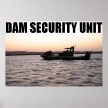 Degré de sécurité marin de barrage affiche