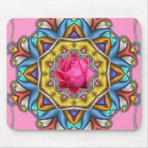 Dekoratives romantisches Mousepad mit rosa Rose