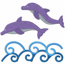 Delphin-Liebhaber gestickte T-Shirts Besticktes Shirt