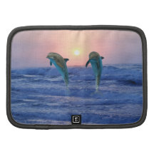 Delphine am Sonnenaufgang Mappe