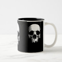 demi de crâne mugs à café