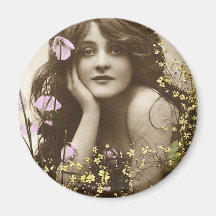 Demoiselle de honneur victorienne de rétros femmes magnets