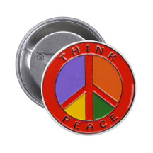 Denken Sie Frieden Button