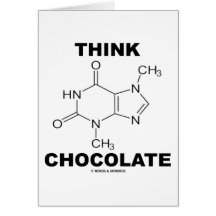 Denken Sie Schokolade (Theobromin-Molekül-Chemie) Karten