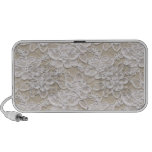 Dentelle assez blanche mini haut-parleurs