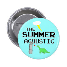 Der akustische Knopf des Sommers Anstecknadelbutton