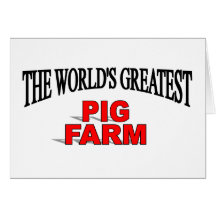 Der bestste das Schwein-Bauernhof der Welt Grußkarten
