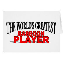 Der bestste der Bassoon-Spieler der Welt Grußkarte