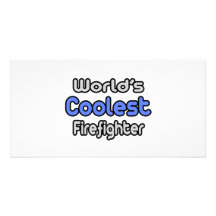Der coolste Feuerwehrmann der Welt Photo Karte