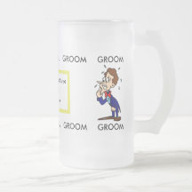 Der GlasBierkrug des Bräutigams Teehaferl
