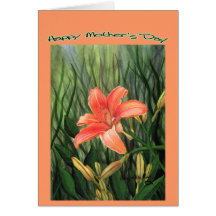 Der glückliche Tag der Mutter - Daylilly Karte