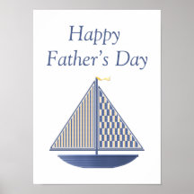 Der glückliche Vatertag (Segelboot) Plakatdrucke