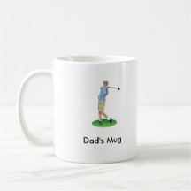 Der Golfspieler-Becher des Vatis Kaffeehaferl
