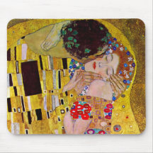 Der Kuss (Detail) durch Gustav Klimt Mousepad