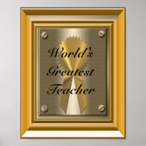 Der Lehrer-Plakat-Druck-Zeichen der Welt beststes