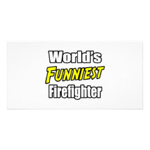 Der lustigste Feuerwehrmann der Welt Foto Grußkarte