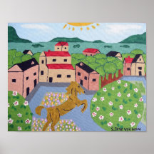 Der Rand Settlement-14x11 des Flusses Posterdrucke