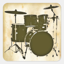 der Schlagzeuger der Band Quadratsticker