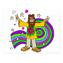 der Vatertag "Hippiegeschenk" "" Postkarten