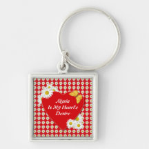 Der Wunsch-Valentinsgruß-Quadrat Keychain meines H Schlüsselband