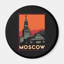 des Kunst-Dekos Moskaus Russland der Kreml retro R Kühlschrankmagnete