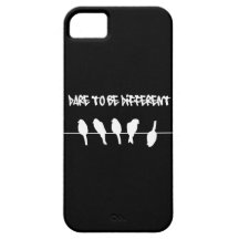 Des oiseaux sur un fil - osez être différent (le n coques iPhone 5 Case-Mate
