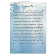 DESIDERATA Card=Clouds Grußkarte