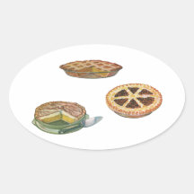 Desserts, tartes ; Meringue de noix de pécan, de c Autocollants