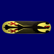 Deutscher bundesstaatlicher schwarzer Adler auf ge skateboards