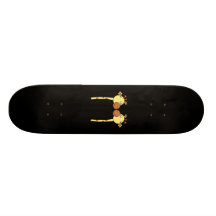 Deux girafes en gros plan. Bande dessinée Plateaux De Skateboards