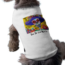 DIA DE LOS MUERTOS TEE-SHIRT POUR TOUTOU