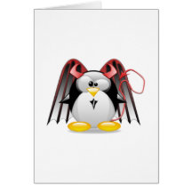 Diable à ailes Tux Carte De Vœux