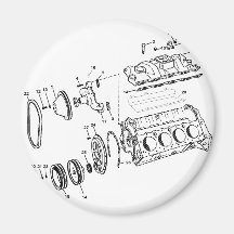 Diagramm des Motor-454ci Magnets