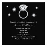 Diamant-Ring-Verlobungs-Party Einladung