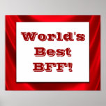 Die beste BESTE FREUNDIN der Welt! Plakat-Druck-Ze