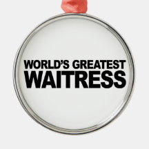 Die bestste Kellnerin der Welt Weihnachtsornament