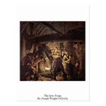 Die Eisen-Schmiede durch Joseph Wright of Derby Postkarte