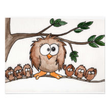 Die Eulen-Familie Einladungen
