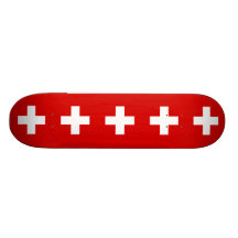 Die Flagge von der Schweiz Personalisierte Skatedecks