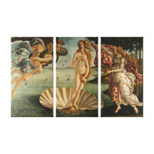 Die Geburt von Venus (Triptychon) Gespannter Galeriedruck