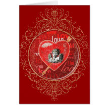 Die Karte des romantischen Amor-Valentinsgrußes