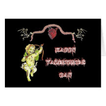 Die Karte des Zombie-Amor-Valentinsgrußes
