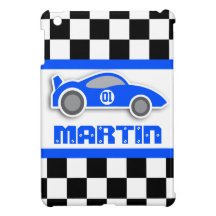 Die Kinder, die blaues Sportauto laufen, nannten M