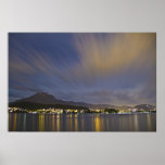 Die Luzerne-Schweiz-Nachtszene mit Berg Pilatus Posterdrucke