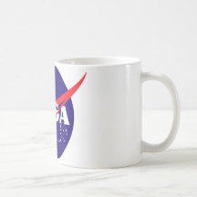 Die NASA-Fleischklöschen-Logo Kaffeehaferl