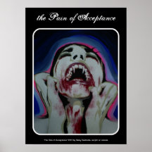 "die Schmerz der Annahme" Vampirs-Plakat