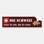 Die Schweiz-Flagge + Karten-Autoaufkleber